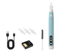 Jotekonoby USB-Cordless Soldering Iron Kit, Rapid-8s Heat-Up Tip, Type-C Power for On-the-Go Jewellery Beading, Wax Melting and DIY Craft Projects(Blue)