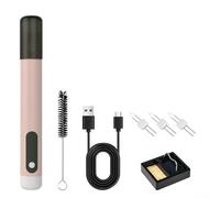 Jotekonoby USB-Cordless Soldering Iron Kit, Rapid-8s Heat-Up Tip, Type-C Power for On-the-Go Jewellery Beading, Wax Melting and DIY Craft Projects(Pink)