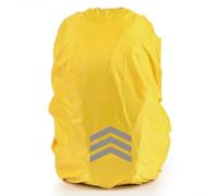 Jotekonoby Waterproof Reflective Backpack Rain Cover, Polyester Rucksack Protector With Secure Fit For Outdoor Cycling Hiking, High Visibility Safety For Low Light Conditions(XS Yellow)