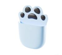 Jotekonoby Waterproof Silicone Storage Box for Bathroom - Cat Paw Shaped Toothbrush Holder with Mount, Flexible & Reusable Toiletry Organizer for(Blue)