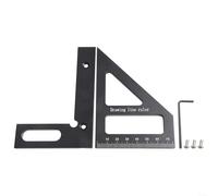 Jotekonoby Woodworking Angle Ruler Aluminium Alloy Triangle Square Protractor 45 90 Degree Marking Tool for Carpenter DIY Layout Measuring Gauge