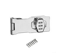 Jotekonoby Zinc Alloy Cabinet Door Combination Lock with Adjustable Password, Waterproof Drawer Bolt for Filing Cabinet, Wardrobe and Refrigerator Door Security(4 inch silver)