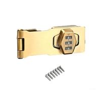 Jotekonoby Zinc Alloy Cabinet Door Combination Lock with Adjustable Password, Waterproof Drawer Bolt for Filing Cabinet, Wardrobe and Refrigerator Door Security(4 inch gold)