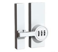 Jotekonoby Zinc Alloy Password Lock with Push Pull Door Bolt and Concealed Hole Mechanism for Enhanced Security, Easy Code Setting and Anti-Theft Protection for(White)