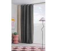 JOTEX Shadow Eyelet Blackout Eyelet Curtain 140 x 250 cm Blue Grey