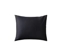 Jotex Zack Satin Pillowcase Exclusive Satin Made of Organic Cotton GOTS Certified Cushion Cover Black 80 x 80 cm