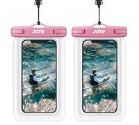 JOTO 2 Pack Floating Waterproof Phone Pouch Up to 7", IPX8 Floatable Underwater Phone Case Cellphone Dry Bag for iPhone 17/Air 16 15 14 13 12 Pro Max Xs Max XR X 8 7 Plus SE/Galaxy S24 S23 S22- Pink