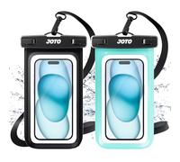 JOTO 2 Pack Waterproof Phone Pouch Cellphone Dry Bag Case for iPhone 17 Air 16 15 14 13 12 Pro Plus Max XR X 8 7 6S SE, Galaxy S23 S22 S22+ S21 up to 7" -Black/Green