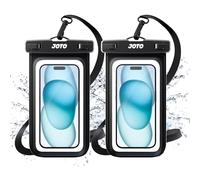 JOTO 2 Pack Waterproof Phone Pouch Cellphone Dry Bag Case for iPhone 17 Air 16 15 14 13 12 Pro Plus Max XR X 8 7 6S SE, Galaxy S23 S22 S22+ S21 up to 7" -Black