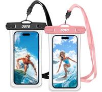 JOTO 2 Pack Waterproof Phone Pouch Up to 7", IPX8 Underwater iPhone Case Cellphone Dry Bag for iPhone 17/Air 16 15 14 13 12 Pro Max Xs Max XR X 8 7 6S Plus SE/Galaxy S24 S23 S22 S21 -Blackpink