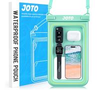 JOTO IP68 Large Floating Waterproof Phone Pouch Up to 7.5", Floatable Underwater Phone Case Cellphone Dry Bag for iPhone 16 15 14 13 12 11 Pro Max Xs Max XR X 8 7 Plus SE/Galaxy S24 S23 S22 -Green