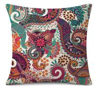 JOTOM Cushion Cover 45x45 cm Boho Bohemian Mandala Decor Abstract Flower Pillow Cover for Home Decor Square Pillow Case for Couch Sofa Bed Living Room (Abstract Flower)