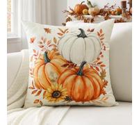 JOTOM Fall Cushion Cover 50x50 cm Autumn Pumpkin Sunflower Harvest Throw Pillow Cover Farmhouse Decorative Pillow Case for Thanksgiving Couch Living Room Bed Sofa Decor