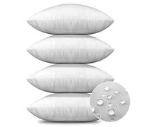 JOTOM Outdoor Cushion Inserts 45x45cm Waterproof Premium Cushion Inner Pads 18"x18" Pillows Filling Set of 4 Decorative Square Pillow Inserts Sofa Pillow Stuffer Patio Garden Blench Couch Bed Cushions