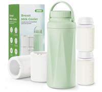 JOTOO Portable Breast Milk Cooler - 24H+ Freshness 360° Cooling,650ml BPA-Free Insulated Breastmilk Storage Bottle with Leak-Proof, Pumping Essentials for Moms for Travel/Office (Mint Green)