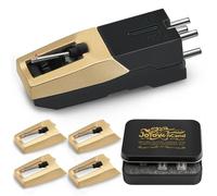 JoTownCand 5PCS Record Player Needle and Turntable Cartridge Kit, Replacement Stylus for Crosley Victrola ION, Elliptical Diamond Tip with Moving Magnet Cartridge, High Fidelity Sound, Low Record Wear