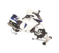JOTPOR 1/6 Scale Alloy Motorcycle Model, Dynamic Simulation Bike with Ignition System Smoke Spray, Collectible Motorcycle Model (White)