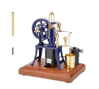 JOTPOR RETROL R01 Stirling Engine Model, 1/12 Scale Metal Hot Air Pumping External Combustion Engine, Water-cooled Mechanical Science Educational Model Kit(Blue Version)