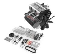 JOTPOR SEMTO Engine ST-NF2 7.0cc DIY Assembly Internal Combustion Engine Model Kit for Adults 16+, Inline Double-Cylinder 4-Stroke Air-Cooled Nitro Engine(Silver)