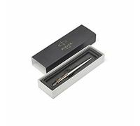 Jotter Ballpoint Pen Stainless Steel With Golden Trim Medium Point Blue Ink Gif