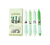 Joucien 4 Pieces/Box -0.5mm Cartoon Soft Grip Erasable Neutral Pen ST Head Blue Friction Erasable Neutral Pen-Panda-Blue