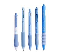 Joucien 5 Pieces/box -0.5mm Student Writing Button Black Core Neutral Pen Cloud Grip Quick Dry Smooth Exam Signature Pen-Dream on the Cloud