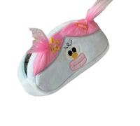 Joucien Creative and quirky explosive pencil case, cute plush large capacity stationery storage bag - blue doll [hair accessory set]