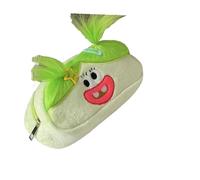 Joucien Creative and quirky explosive pencil case, cute plush large capacity stationery storage bag - green doll [hair accessory set]