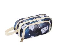 Joucien Cute cartoon minimalist personalized pencil case, creative storage bag for student exam supplies -416 window opening cute little bear