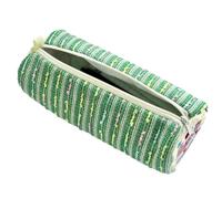 Joucien Cute Strawberry Cake Pen Bag Large Capacity Cylindrical Stationery Storage Bag - Green
