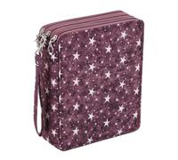 Joucien Personalized And Minimalist Student Pencil Case Zipper Storage Pencil Case Stationery Box-Purple Five Stars
