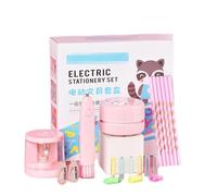 Joucien Student Electric Stationery Box Set Eraser Desktop Electric Vacuum Cleaner-No Pattern, no Battery