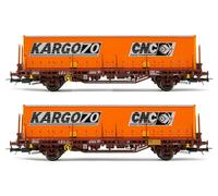Jouef HJ6224 HO Scale Set 2 Lgs SNCF Type Cars With CNC Kargo70 Container Ep. IV