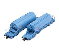 Jouef HJ6230 NACCO, 2-unit pack Taoos hopper wagons, light blue livery, ep. VI Rolling Stock - Wagons