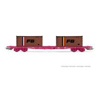 Jouef HJ6278 SNCF 4-axle Container Wagon S70 Loaded With 2 X 20 Gauge 1:87 Scale