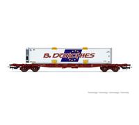 Jouef HJ6279 Touax 4-axle Container Wagon S70 Loaded With Swap Gauge 1:87 Scale