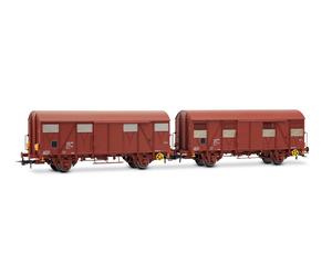 Jouef HJ6325 SNCF 2-unit Pack Gs Wagons Brown Livery One With Gauge 1:87 Scale