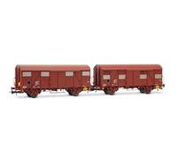 JOUEF HJ6325 SNCF, 2-unit pack Gs wagons, brown livery, one with rear red lights, ep. IV Railway Wagons