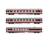 Jouef HJ4191 SNCF, 3-unit pack Gran Confort coaches TEE Le Kléber (A8u, A8tu, Vru), betón grey, ep. IV Passenger Coaches