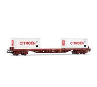 Jouef SNCF Rs Stake Wagon w/2x20' Citroen Container Load IV HJ6310 HO Gauge