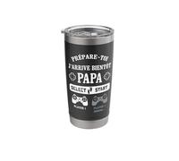 Joueour Prepare TOI J'arrive bientot Daddy Gift Idea Stainless Steel Insulated Tumbler