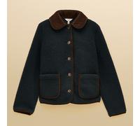 Joues Navy Sadie Button Fleece Jacket