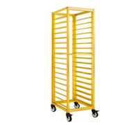 JOUFNING 18 Layers Commercial Bun Pan Rack with Wheels, Aluminum Alloy Mobile Bakery Rack, Adjustable Storage Baking Trays Shelf, Heavy Duty Cooling Cart Racks, For Kitchen Restaurant(Gold)