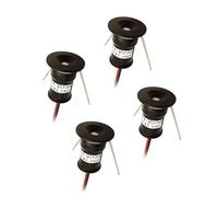 JOUFNING 4PCS 1W Landscape Lights - 12V Mini Ceiling Spotlight, Outdoor Buried Lamp, LED Embedded Spotlight, for Closet, Hallway, Showcase Illumination(Warm Light,30°)