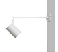 JOUFNING Adjustable Indoor Wall Spotlights, Industrial Retro Long Arm Telescopic Reading Landscape Lights, Ceiling Wall Spot Light, for Kitchen Bedroom(White,12W)