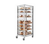 JOUFNING Bun Pan Rack, Bakery Rack with Casters, Aluminum Storage Cooling Sheet Pan Racks, Layers Removable, Rolling Bakers Cart for Bakery, Pizza Shop, Restaurant Catering