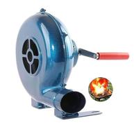 JOUFNING Cooking Barbecue Fire Bellows, Hand Crank Blacksmith Forge Blower Fan, Iron Gear Popcorn Fan Manual Fan, Starter Flame Exciter with Hand Crank Tool, Heavy Duty Manual Forge Blower(300W)