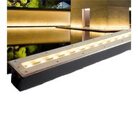 JOUFNING Ground LED Landscape Lights, Recessed Outdoor Buried Lamp, IP65 Waterproof Rectangle Downlight, AC85-265V Low Voltage Garden Floor Light(Red,9W)