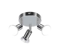 JOUFNING Kitchen Lights Ceiling, 3/4-Head Iron with Long Pole Surface-Mounted Spot Lights, LED Rotatable Industrial Corridor Light Accessories, Bar Indoor Dimmable(Warm White,3-head spotlight)