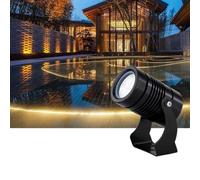 JOUFNING LED Beam Spotlight, IP67 Waterproof Landscape Lights, Rotation Wall Washer Spotlights, Long Throw Narrow Beam, for Outdoor Building Remote Lighting(Blue,10W(AC85-265V))